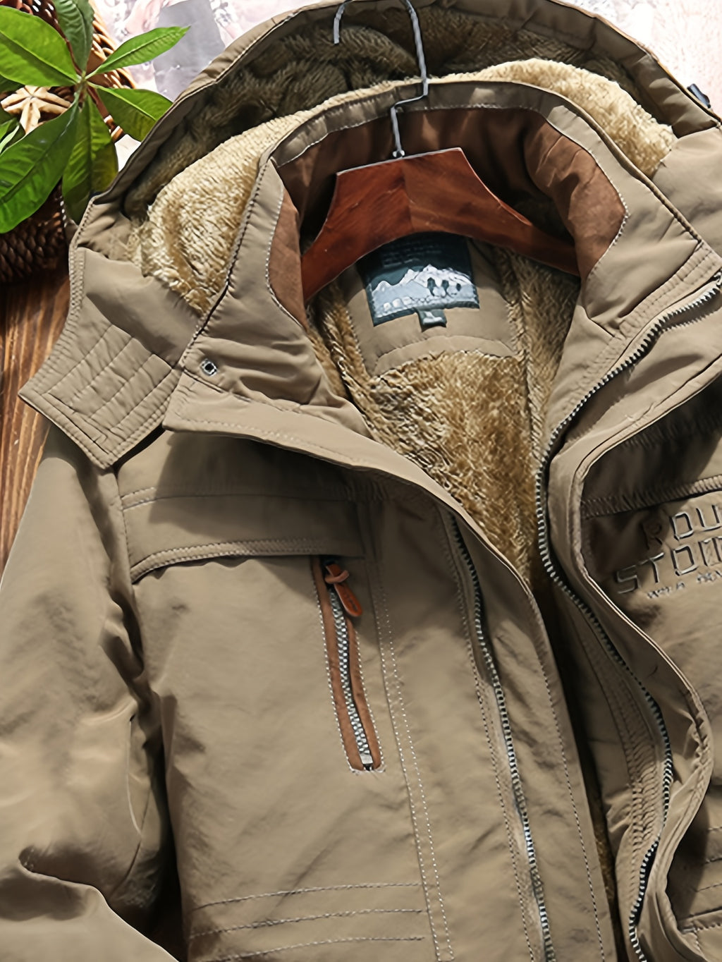 Veste pour homme, polaire, à capuche, bleu foncé