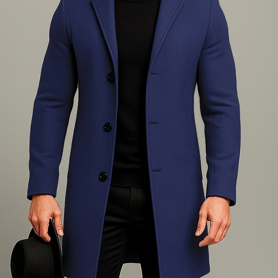 Manteau, tweed, à revers, gris foncé, coloris couleur marine