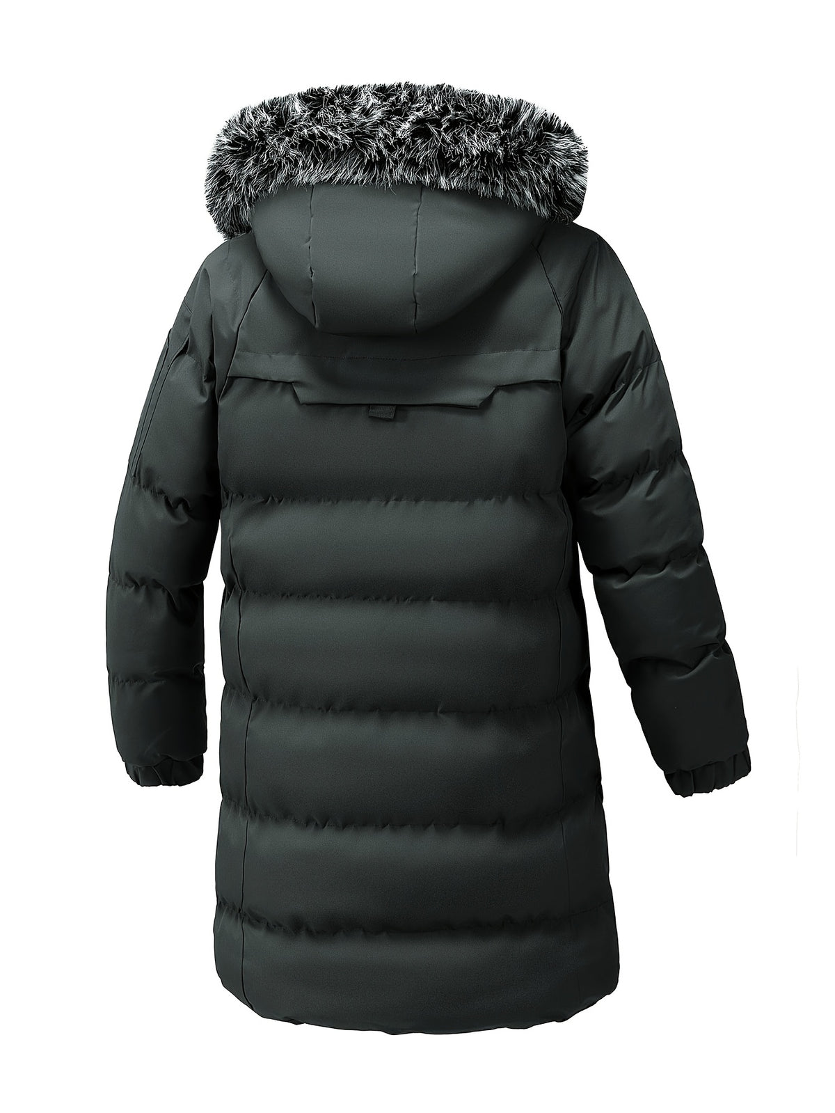 Manteau pour homme, à capuche, vert armée