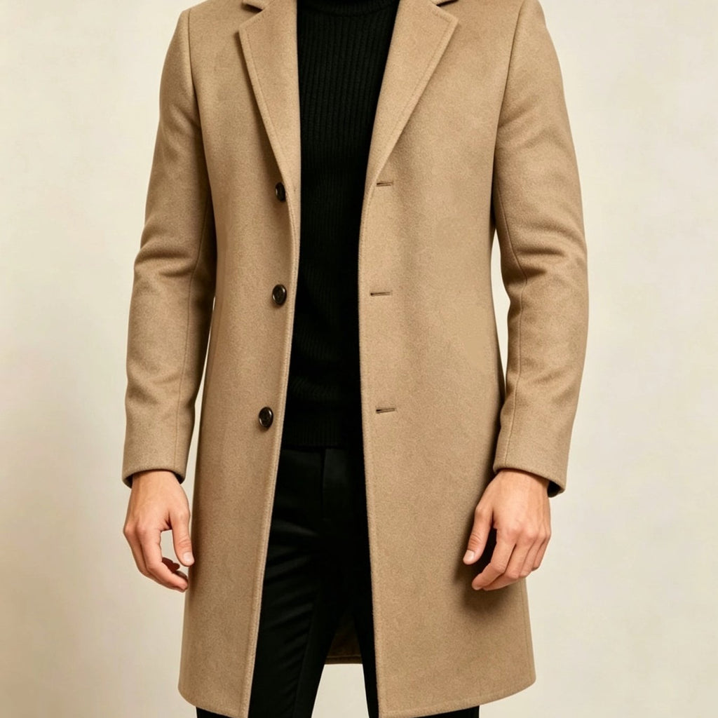 Trench, à revers, légèrement extensible, coloris kaki