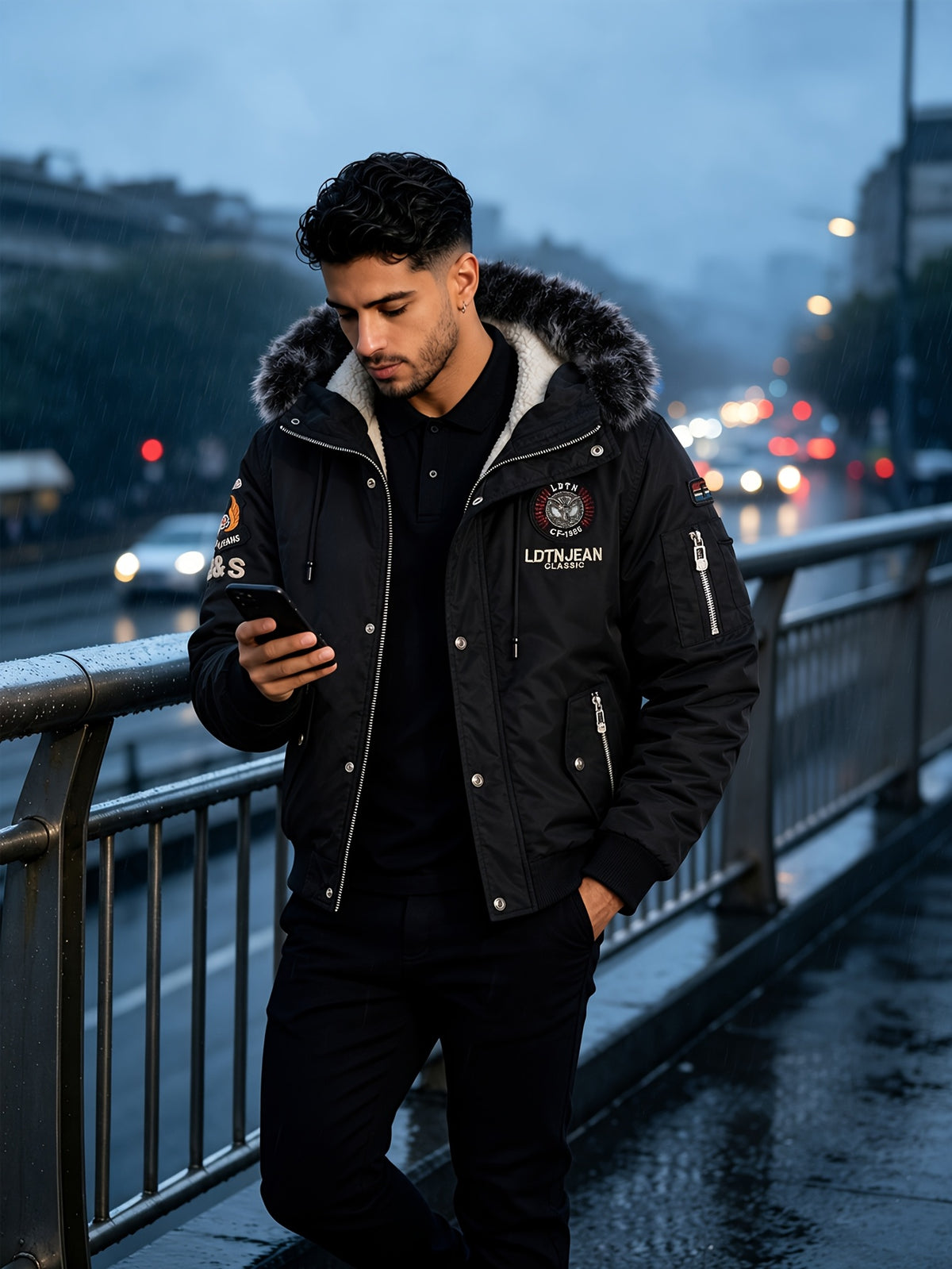 Veste pour homme, à capuche, bleu royal
