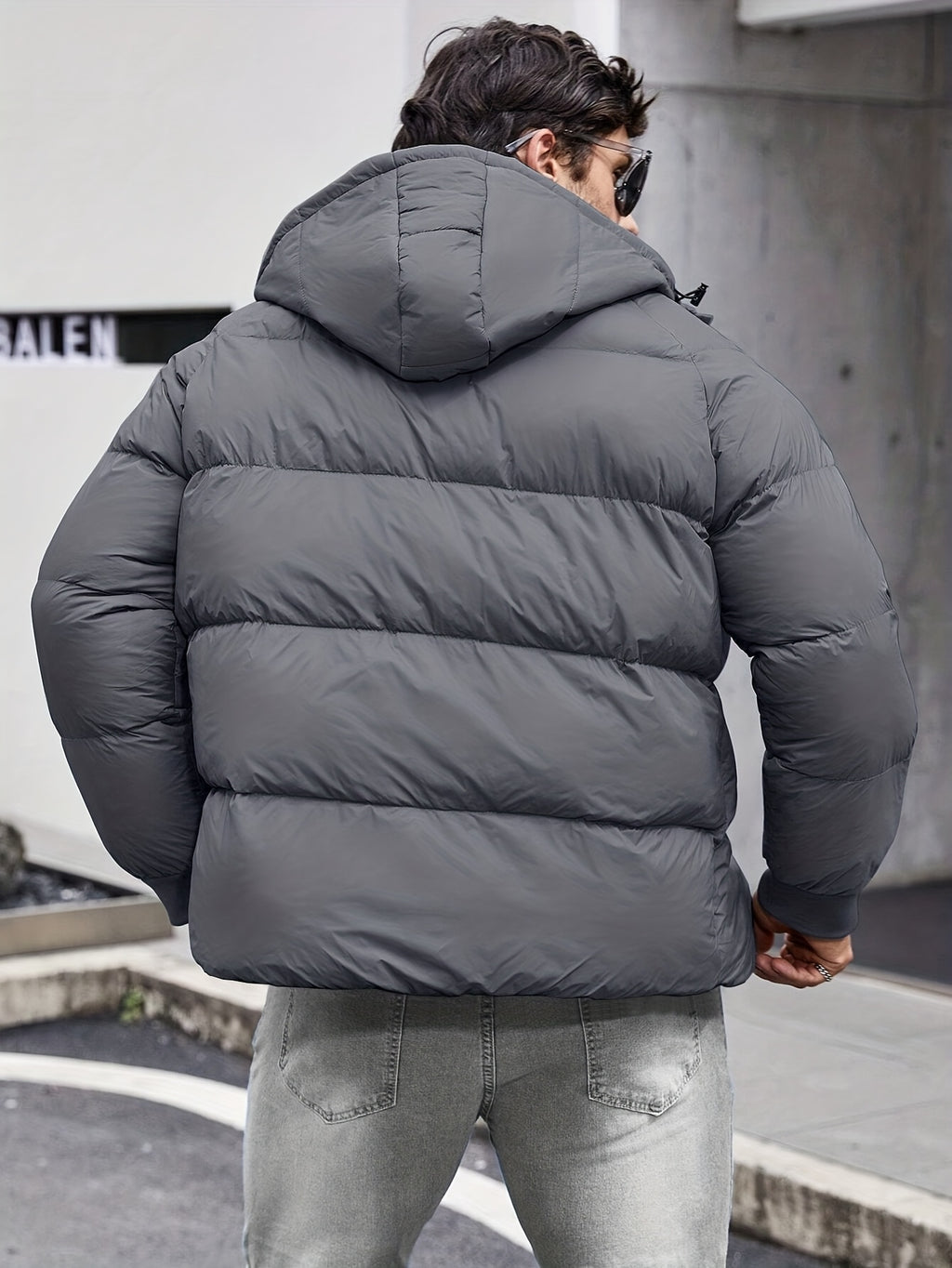 Manteau matelassé pour homme, à capuche