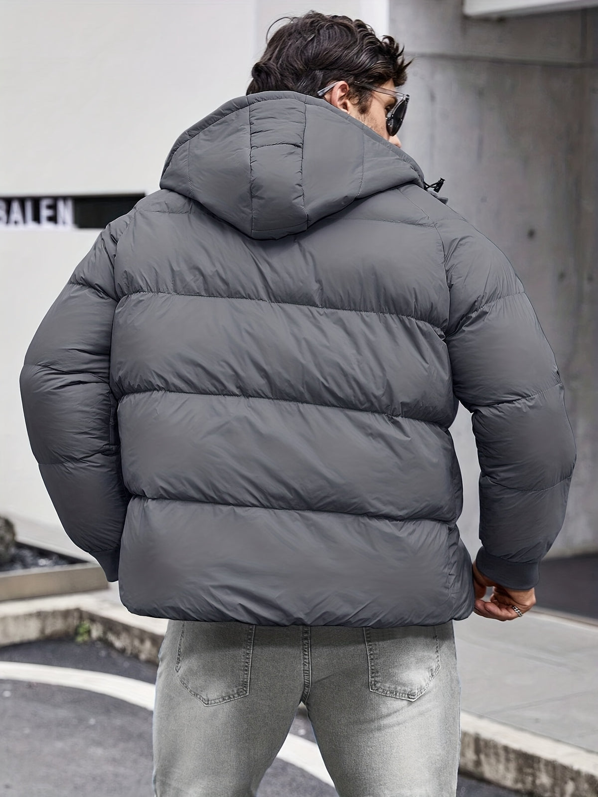 Manteau matelassé pour homme, à capuche