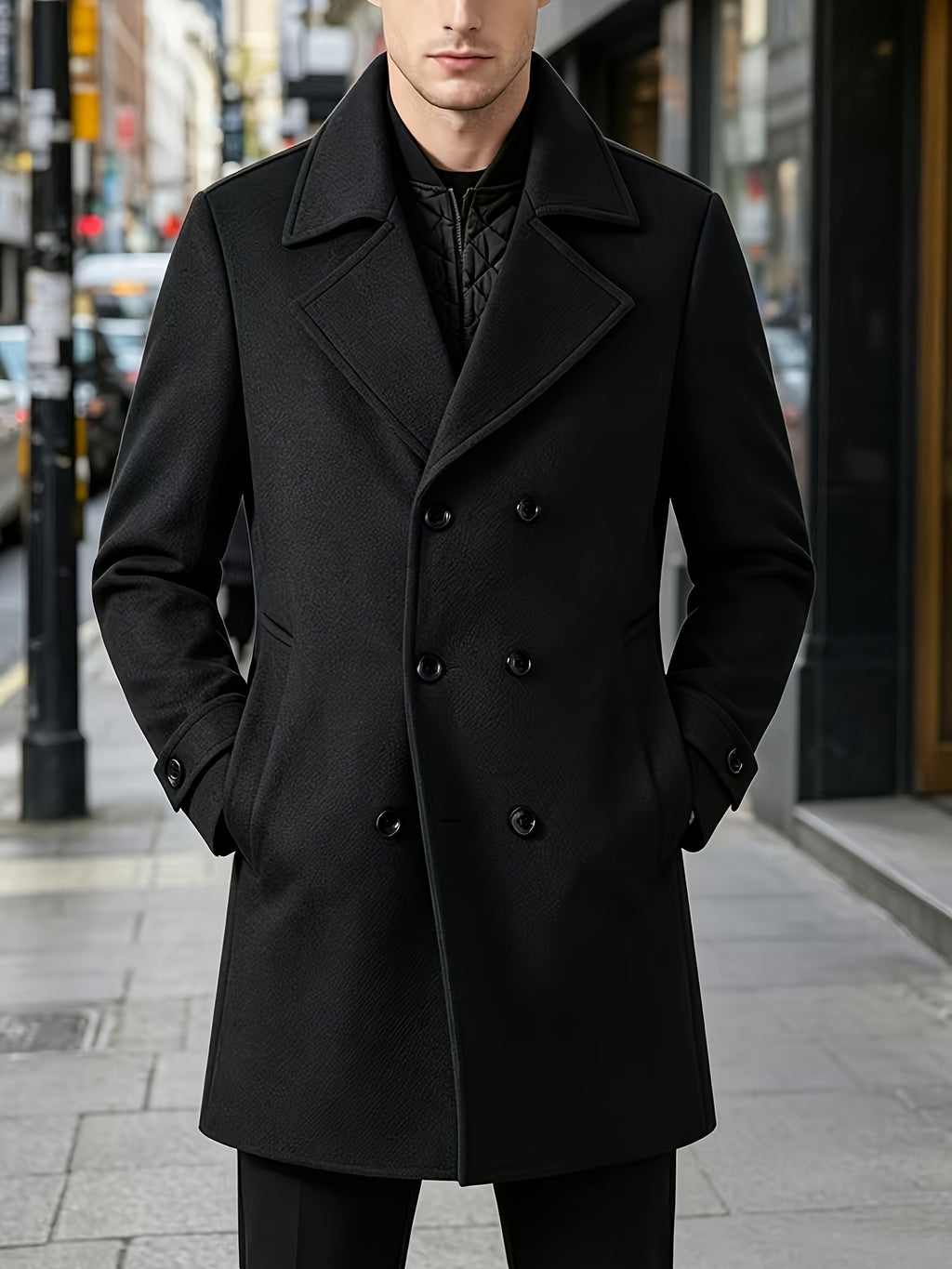 Trench pour homme, à revers, modele 2
