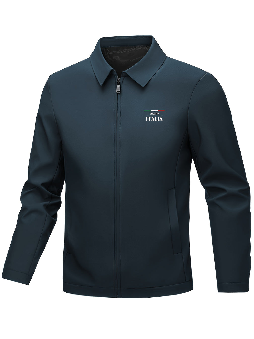 Veste pour homme, à revers, bleu marine