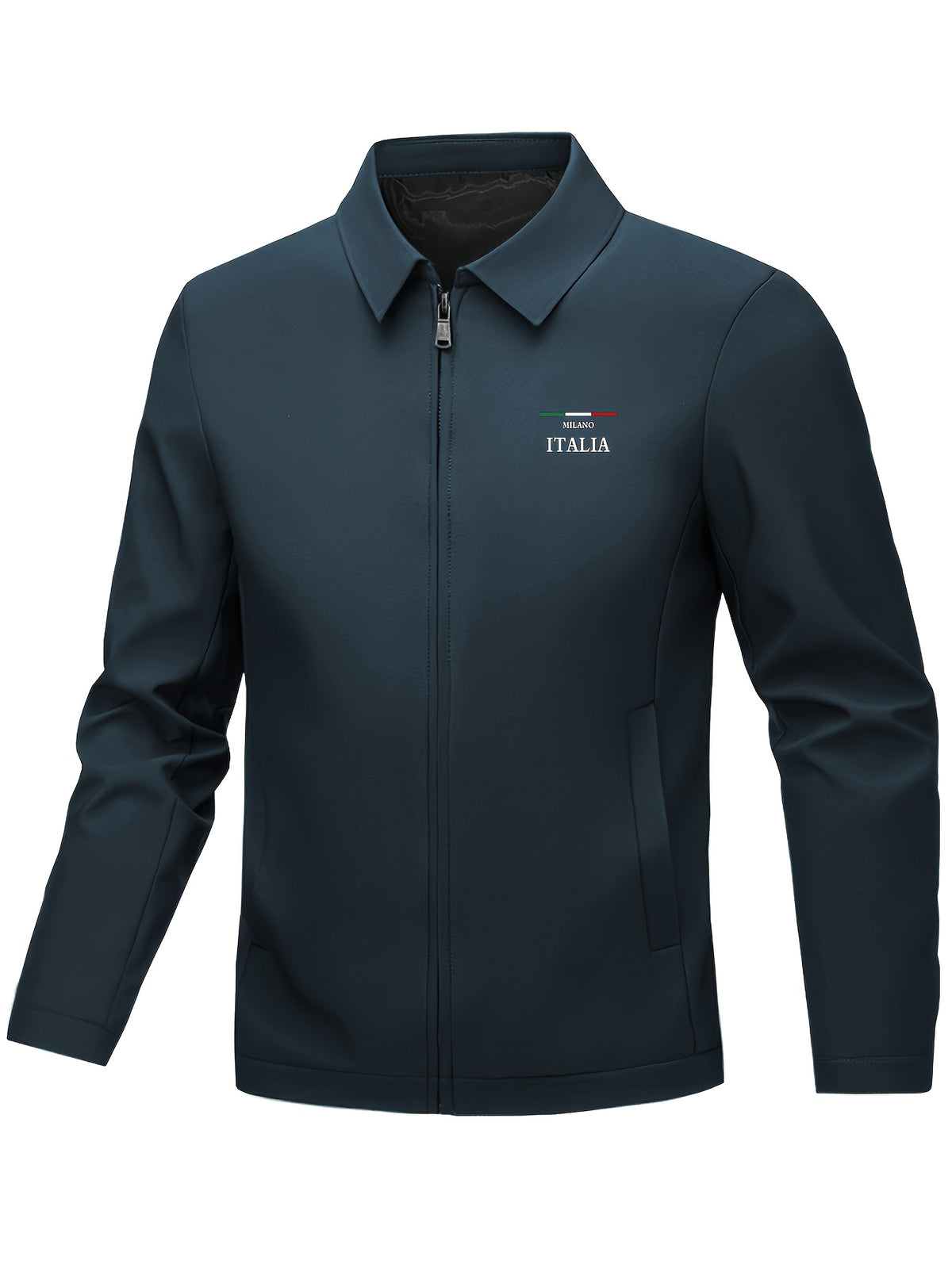 Veste pour homme, à revers, bleu marine
