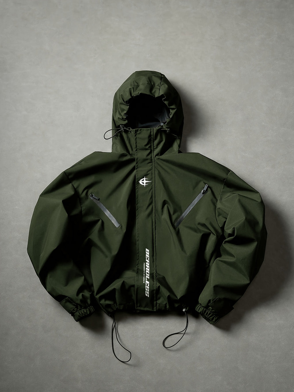 Veste pour homme, à capuche, vert olive