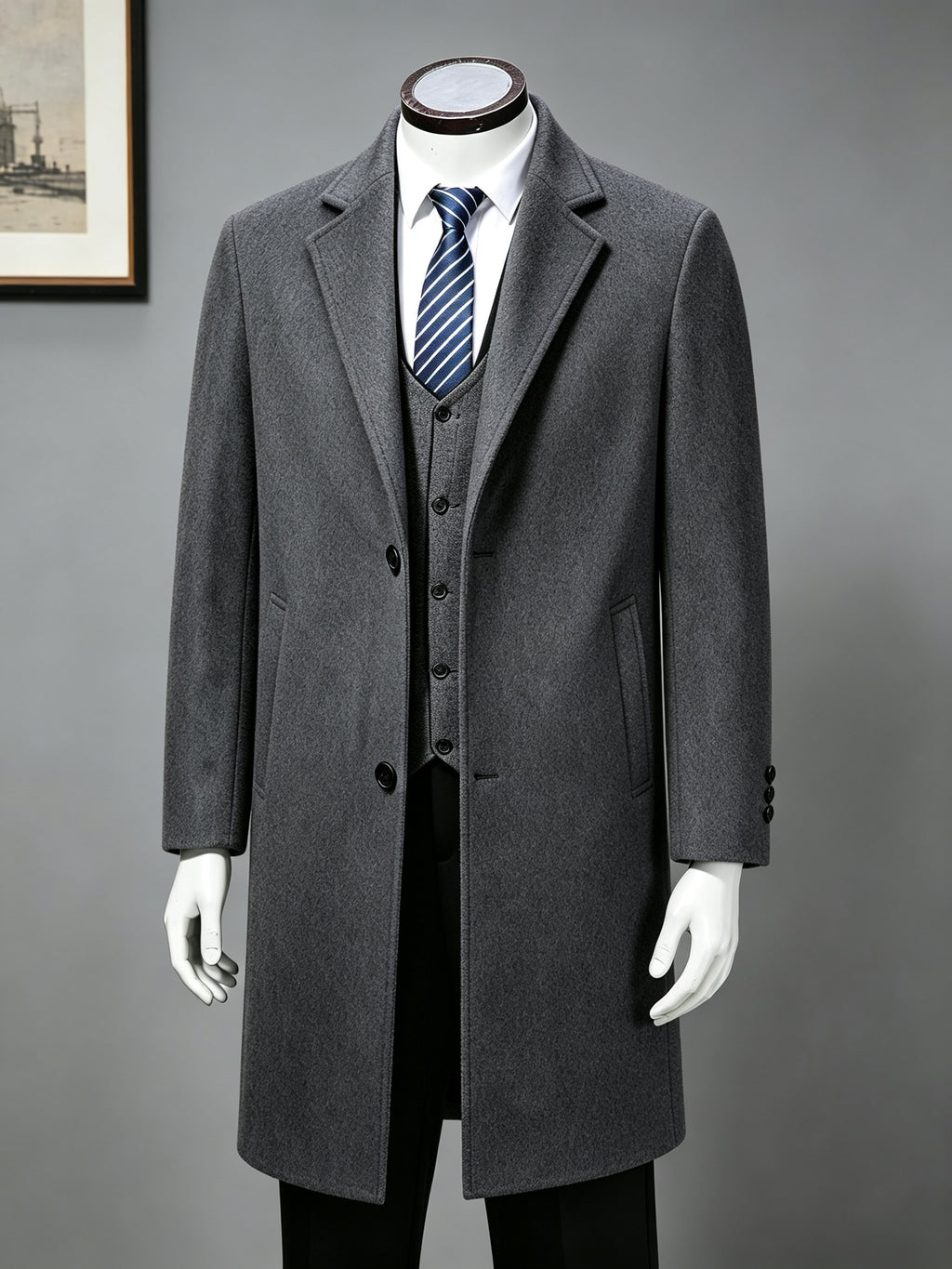 Trench pour homme, à revers, modele 9