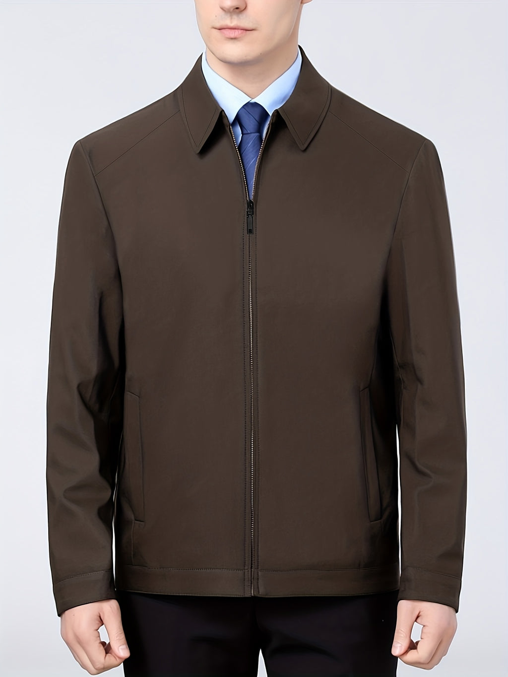 Veste, à revers, gris, photo 8