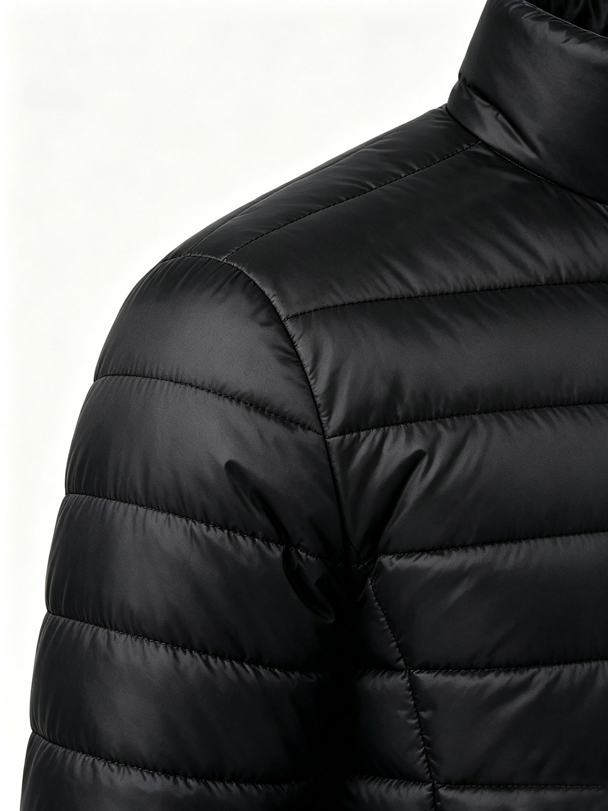 Manteau matelassé pour homme, à col montant, bleu marine