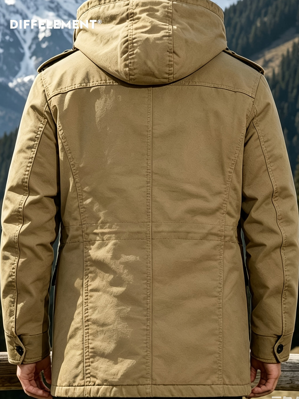 Parka pour homme, coupe-vent, à capuche
