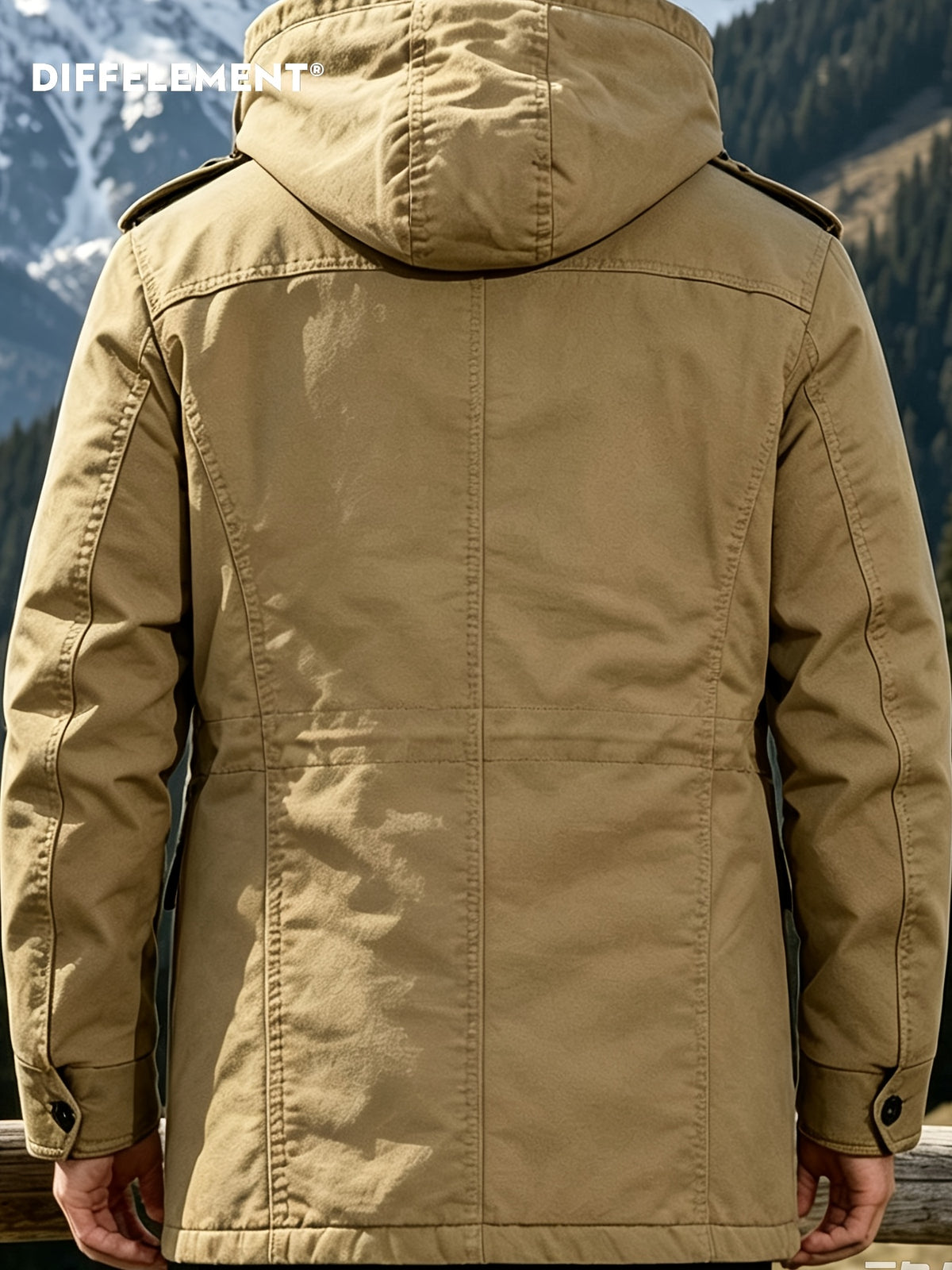 Parka pour homme, coupe-vent, à capuche