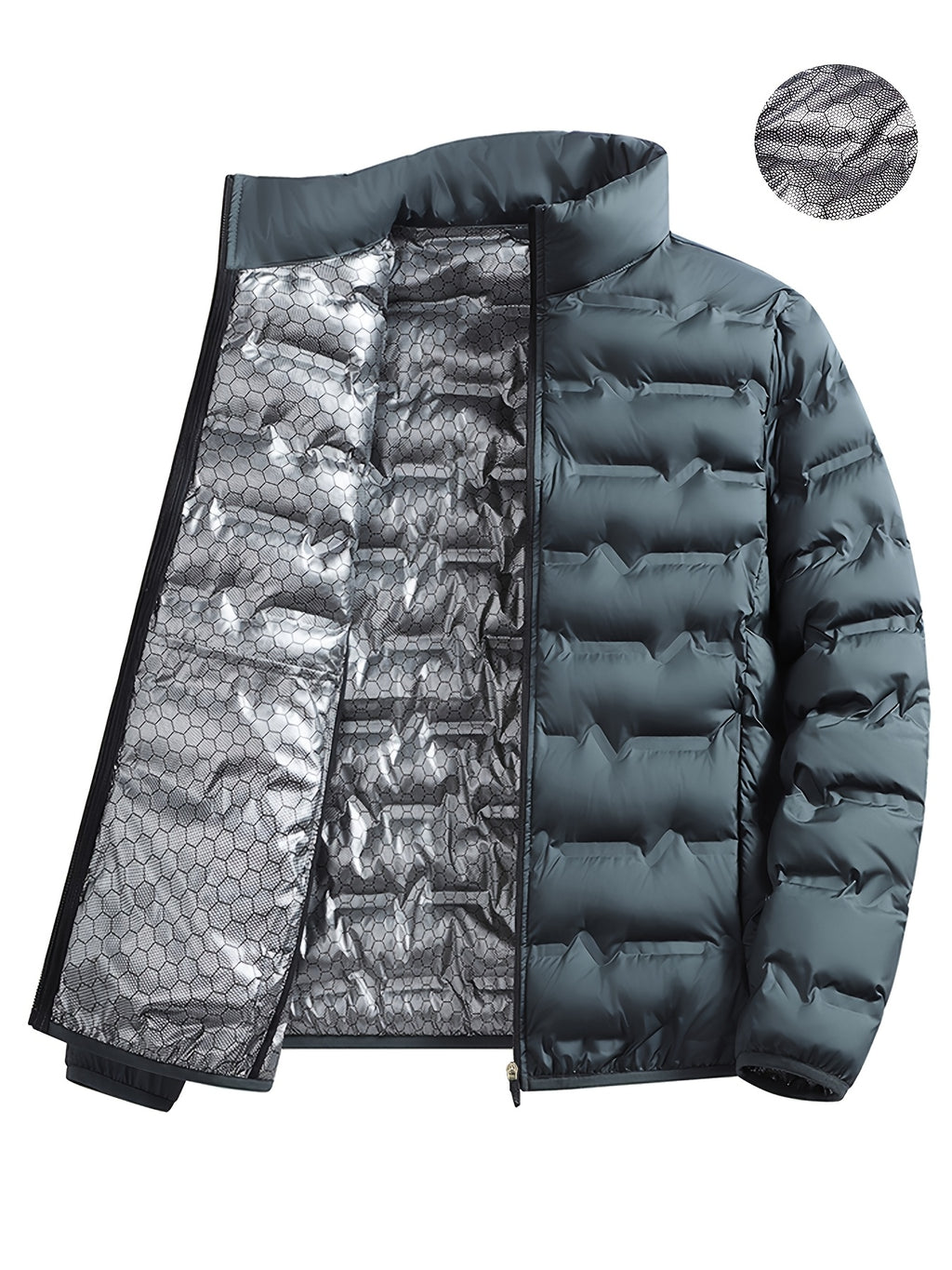 Veste matelassée pour homme, grandes tailles, à col montant