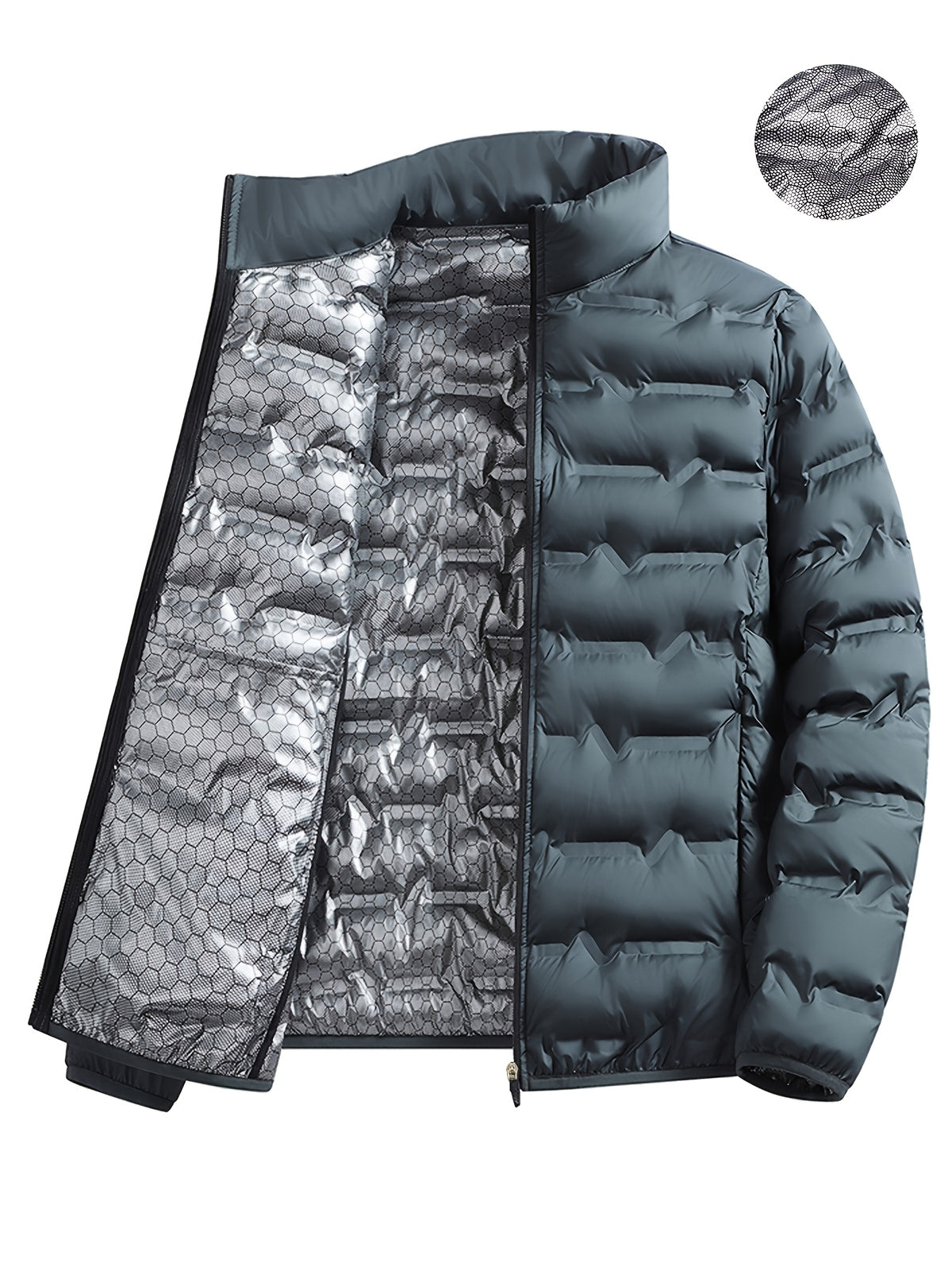 Veste matelassée pour homme, grandes tailles, à col montant