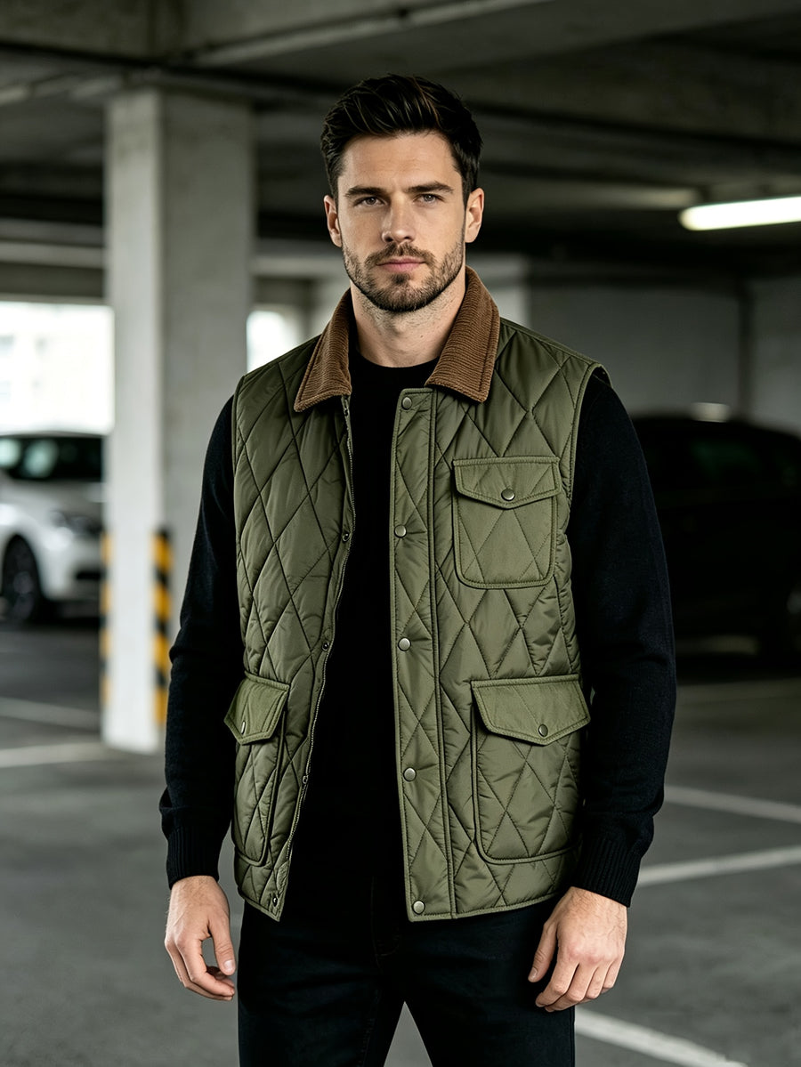 Manteau matelassé long, coupe-vent, à revers, photo 11