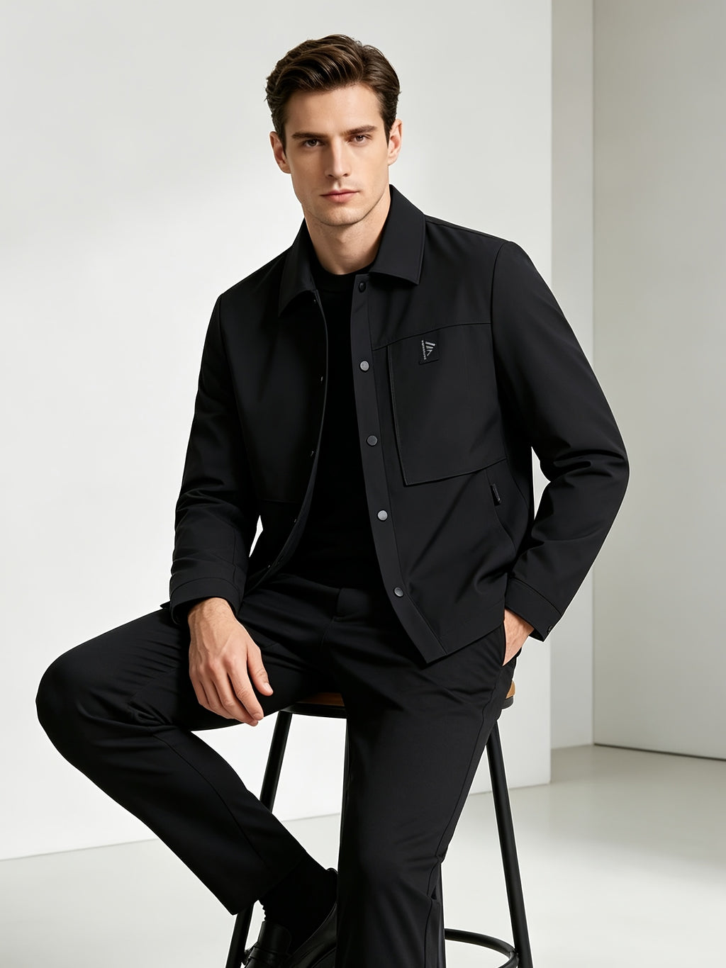 Veste matelassée pour homme, à revers