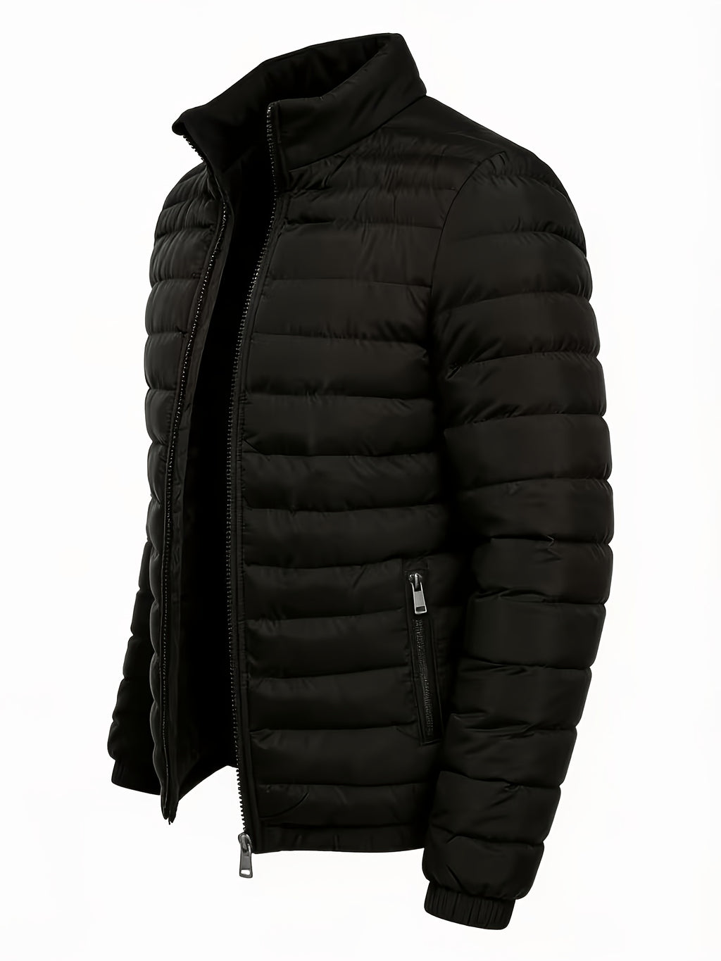 Manteau matelassé pour homme, à col montant, bleu ciel