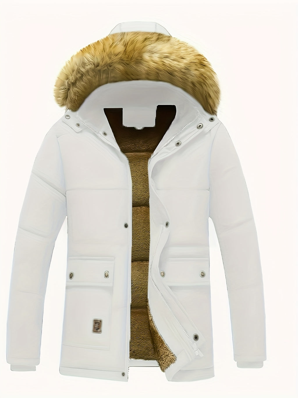 Manteau pour homme, grandes tailles, à capuche, olive