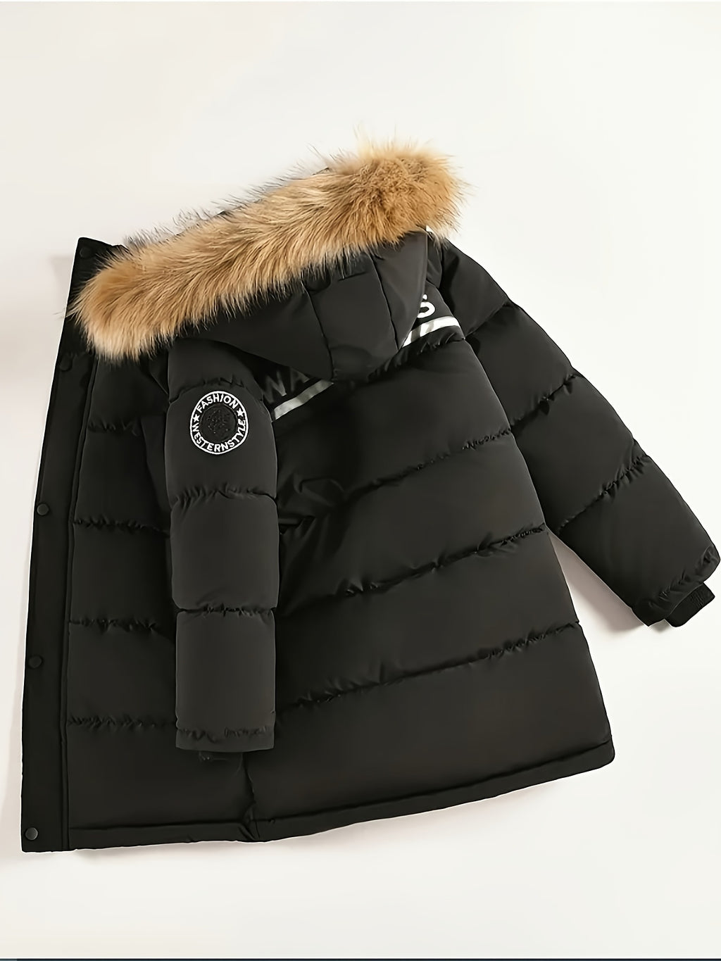 Veste matelassée long pour homme, à capuche, long