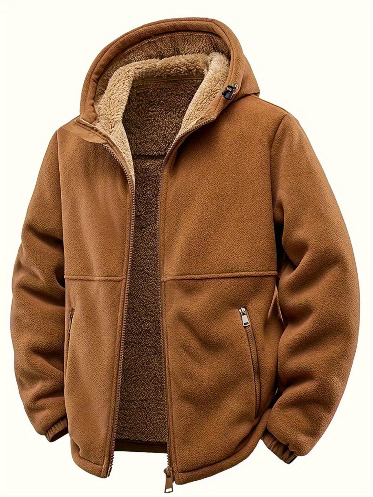 Veste pour homme, à capuche, noir foncé