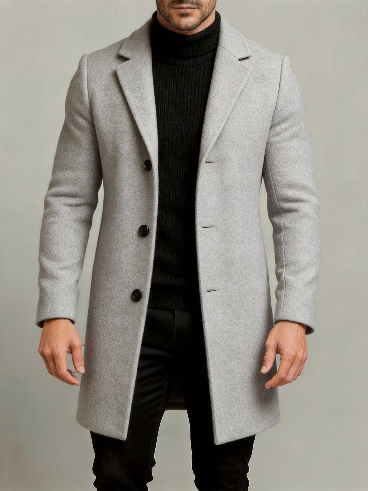 [Mei Xi Select] Trench-coat pour homme printemps/automne 2026, vêtement d'extérieur décontracté simple et polyvalent pour le printemps et l'automne, pour les trajets quotidiens et le quotidien avec une sensation de qualité supérieure