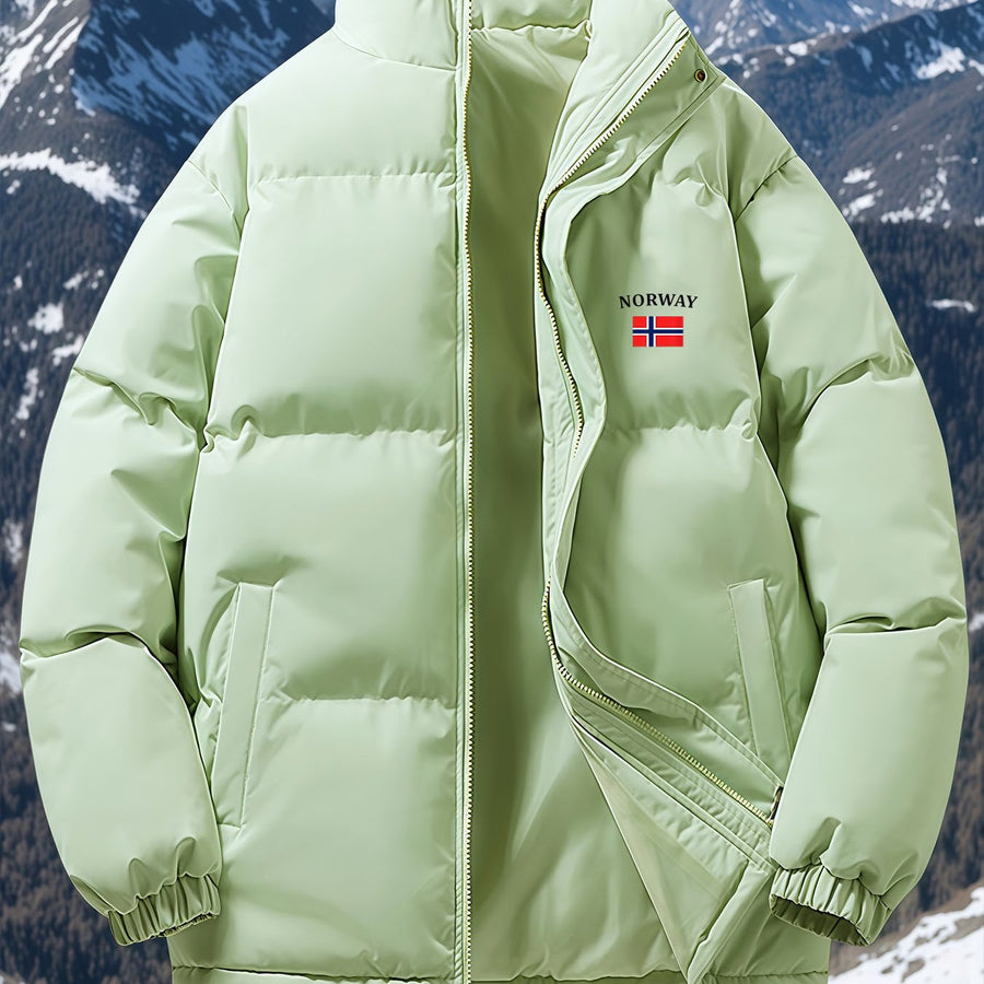 Veste matelassée, coupe-vent, à col montant, violet, coloris vert clair, détail