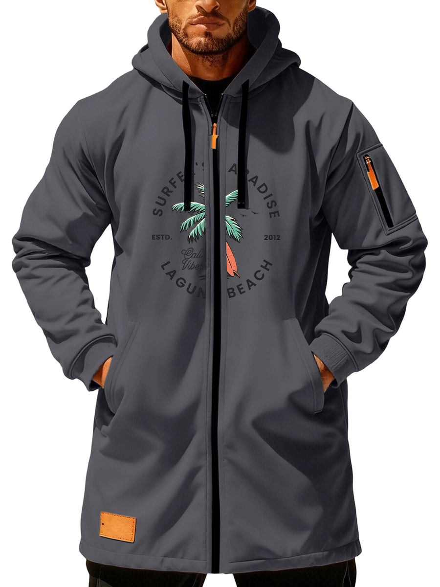 Manteau, à capuche, kaki, photo 10