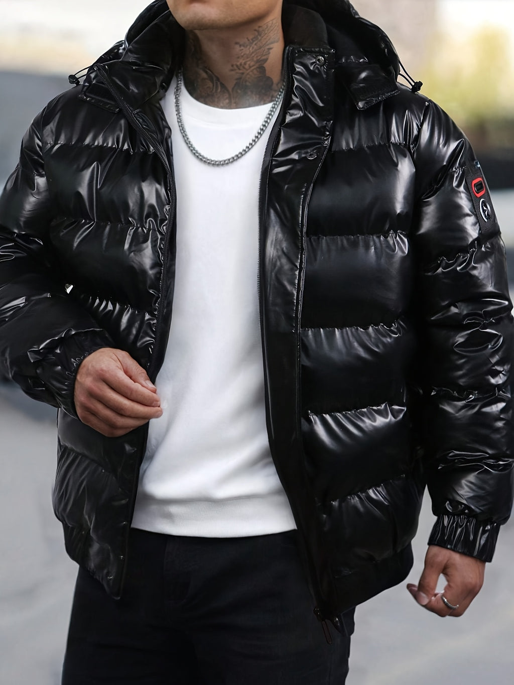 Veste pour homme, capuche amovible, modele 3
