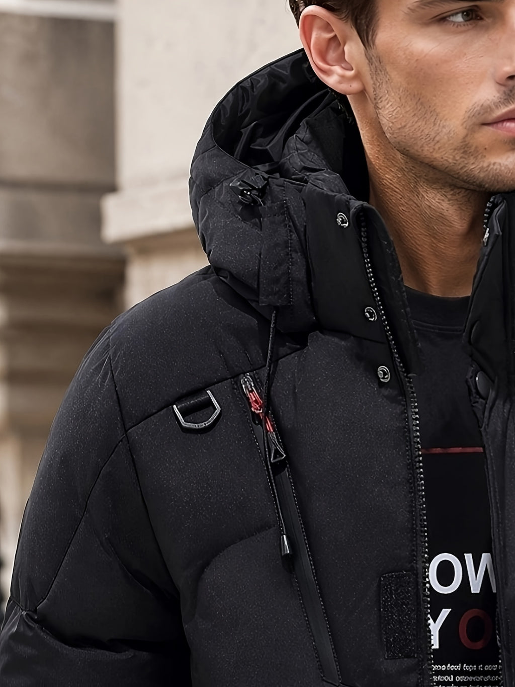 Doudoune matelassée pour homme, à capuche