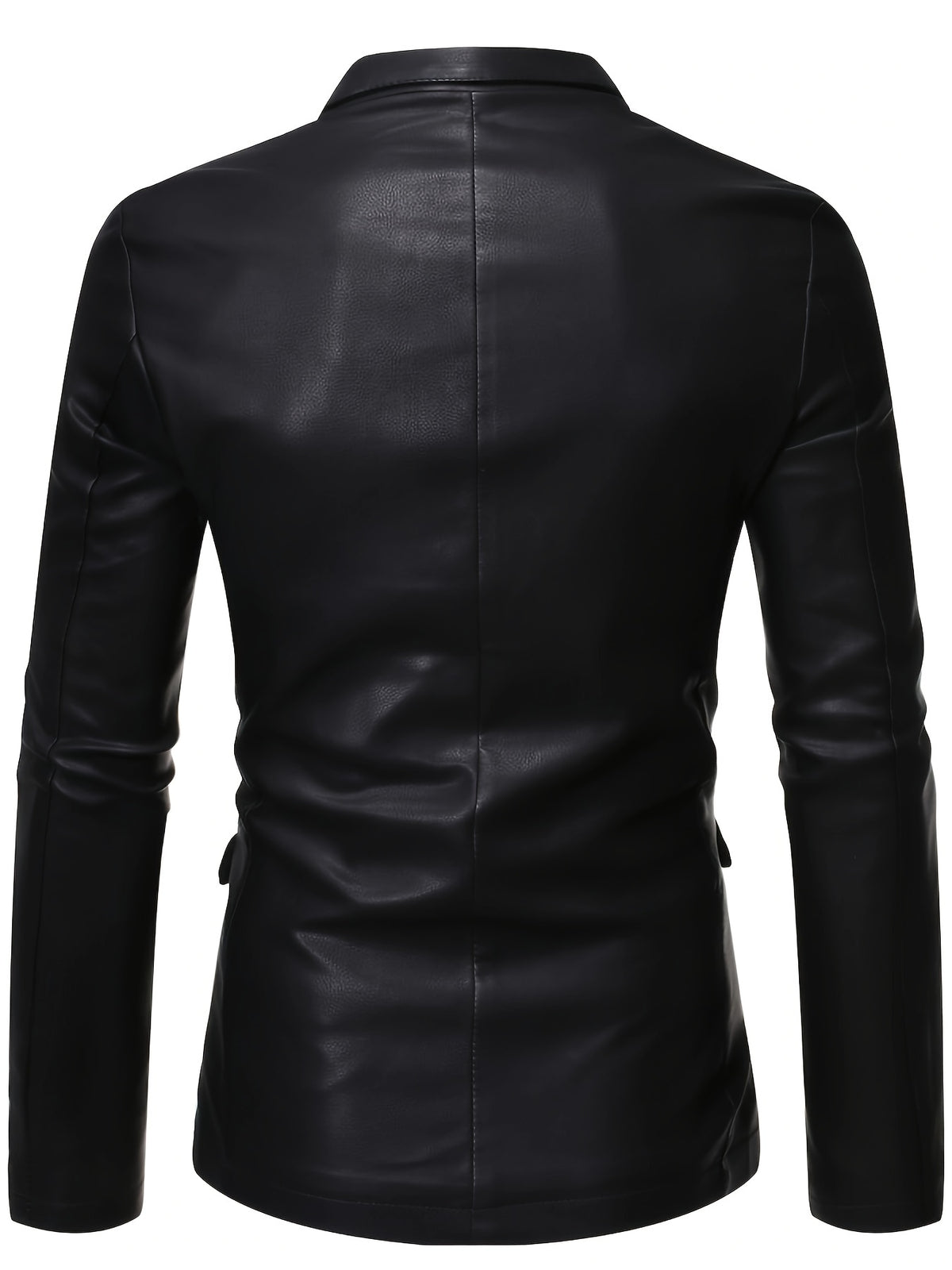 Veste en cuir PU, à revers, boutonnage, photo 3 Image