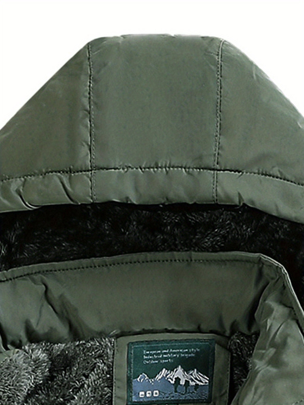 Veste pour homme, coupe-vent, à capuche, vert foncé