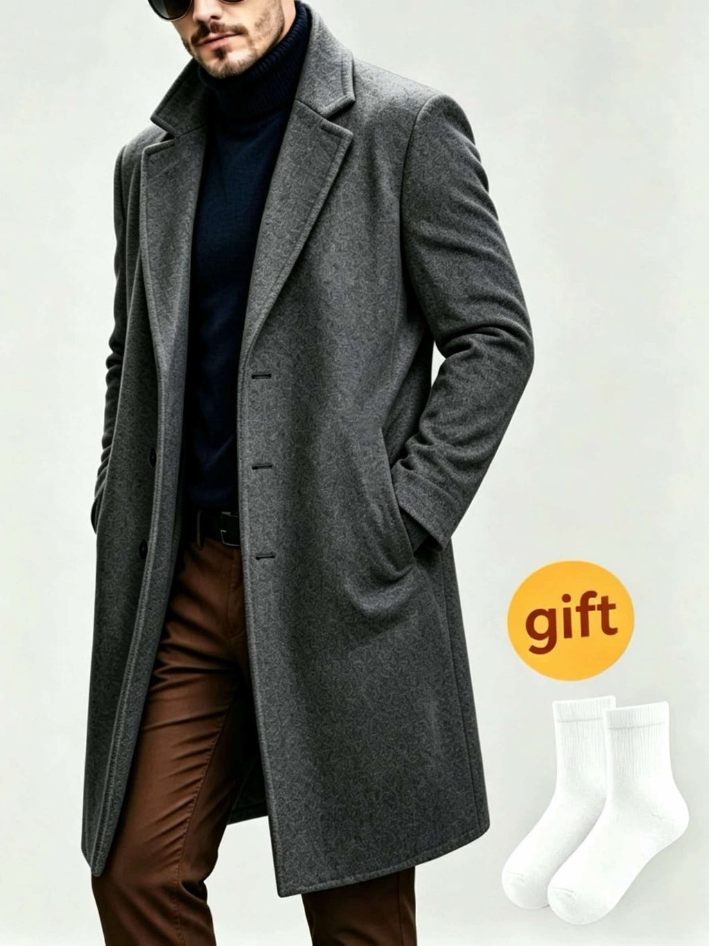 Trench, grandes tailles, à revers, gris clair, photo 12