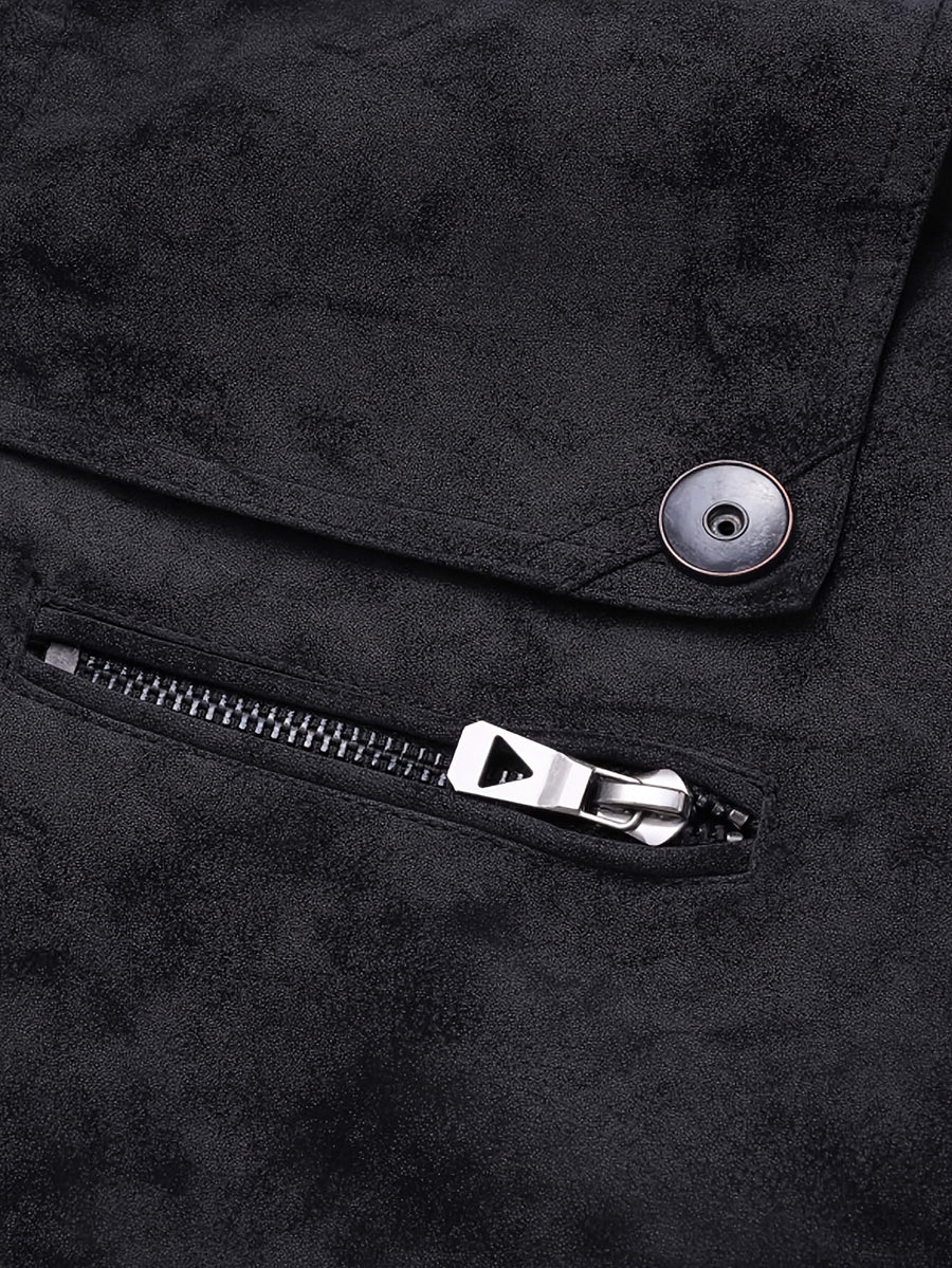 Veste, à col montant, brun, détail du vêtement