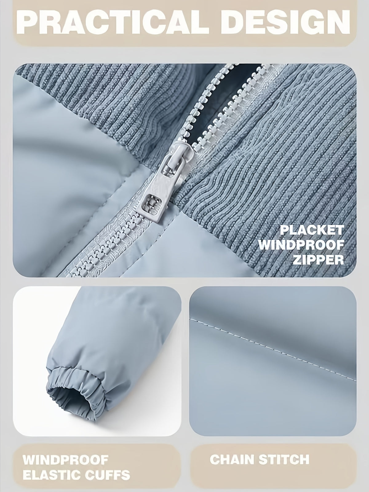 Veste pour homme, patchwork, à capuche