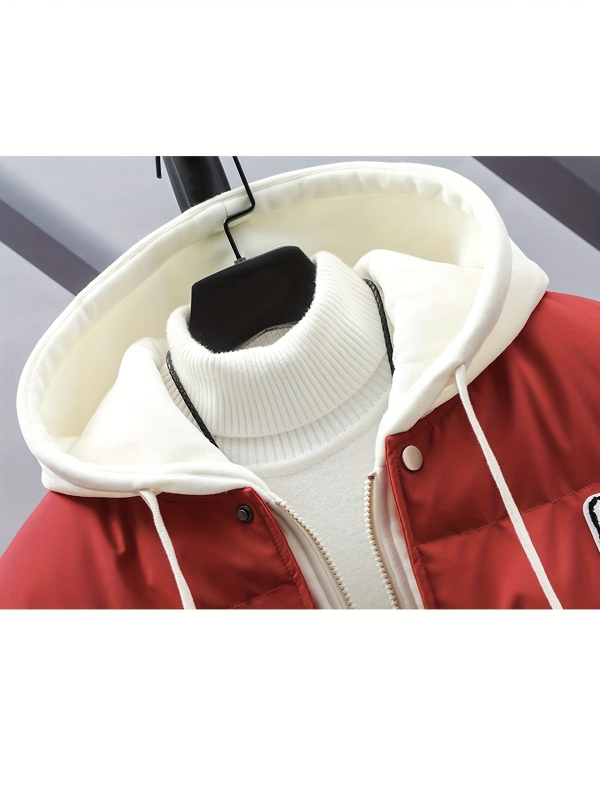 Veste courte à capuche hiver homme broderie complexe tendance marque épaissie costume pain chaud 5760L