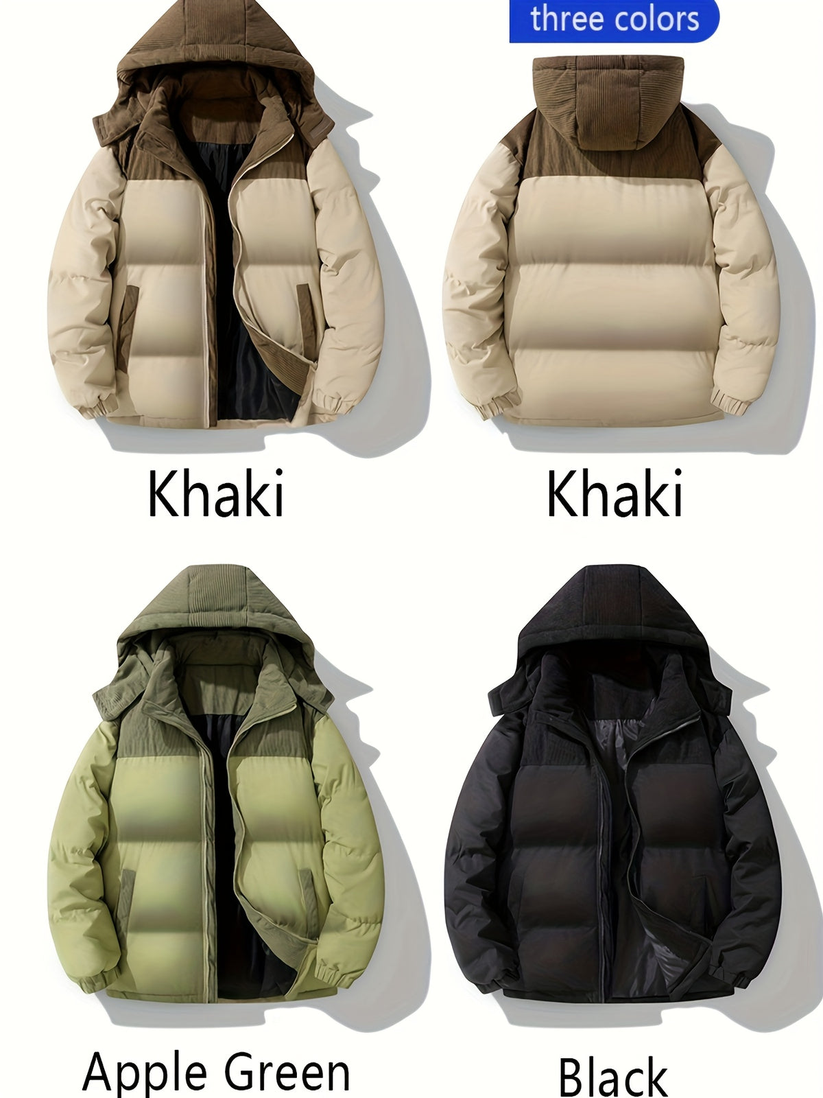Veste pour homme, velours côtelé, à capuche