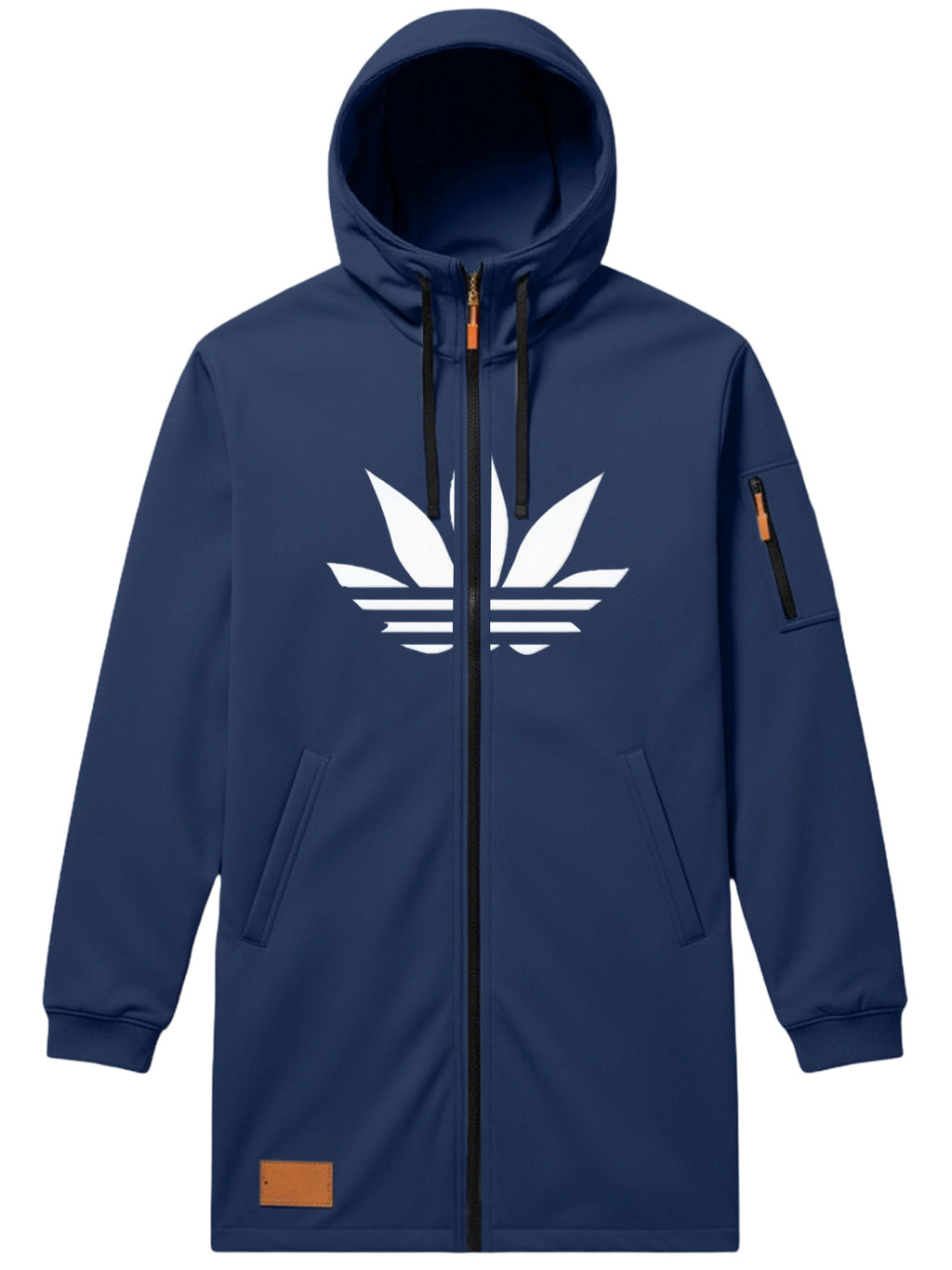 Manteau pour homme, à capuche, bleu marine
