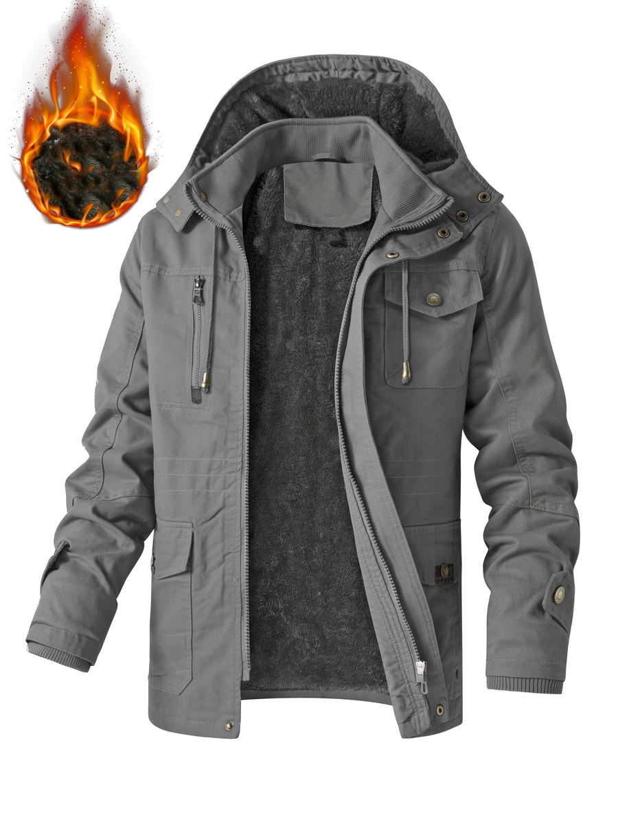 Veste mi-long, à capuche, noir, photo 17