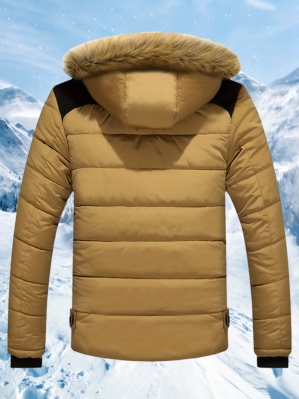 Veste matelassée pour homme, à capuche, rouge
