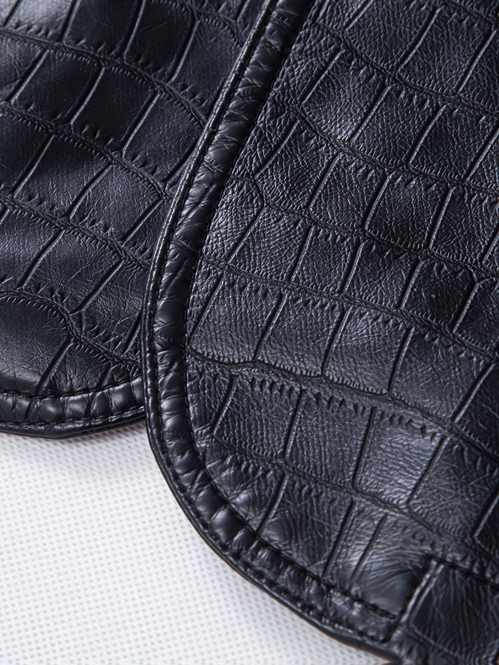 Veste long, grandes tailles, à revers, détail du vêtement