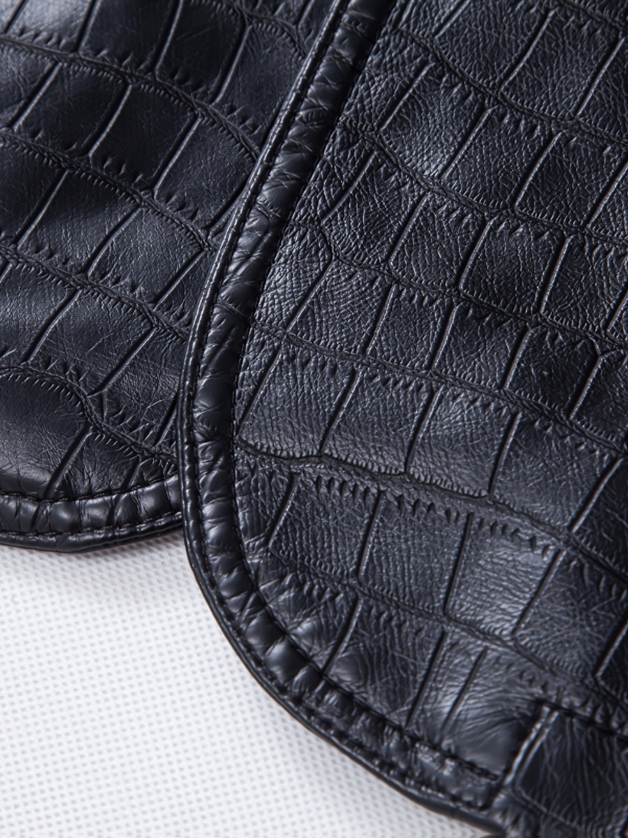 Veste long, grandes tailles, à revers, détail du vêtement