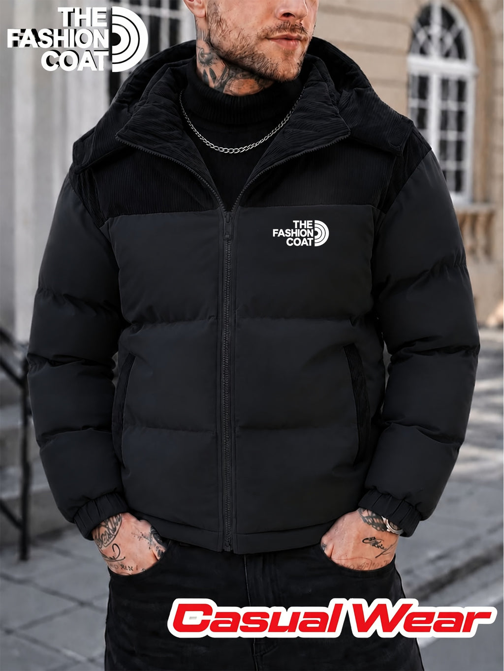Veste pour homme, coupe-vent, à capuche, kaki