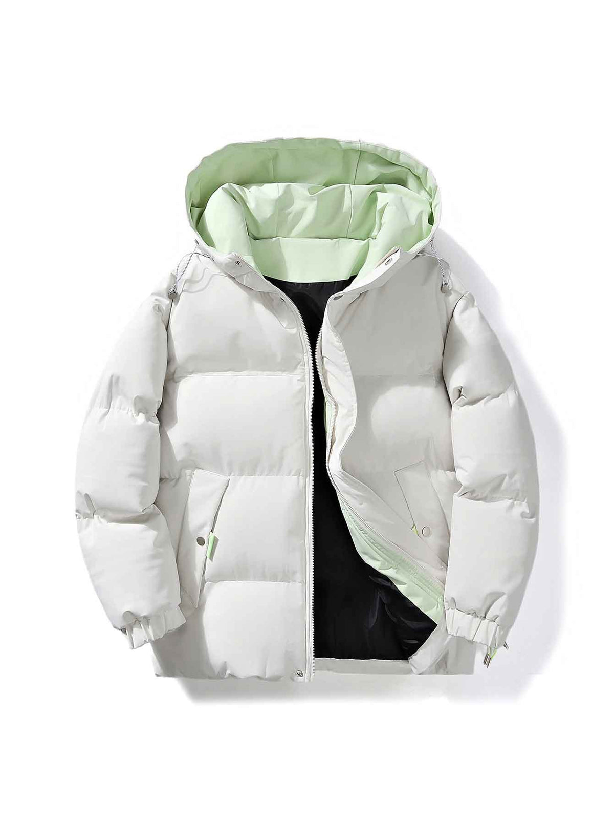 Veste matelassée pour homme, à capuche, abricot