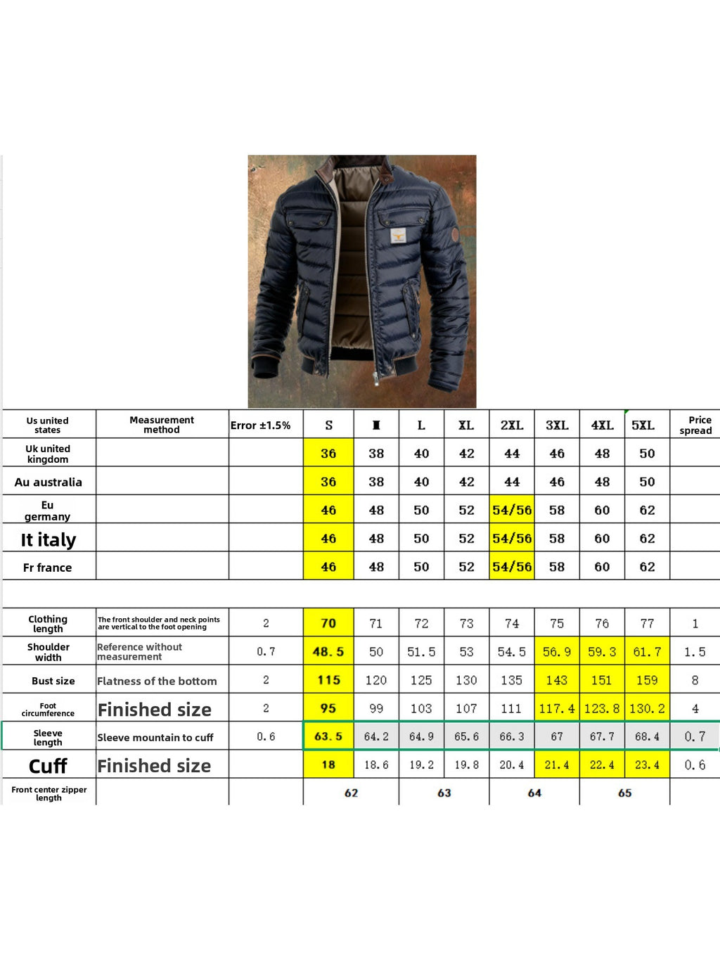 Veste matelassée pour homme, à col montant, gris