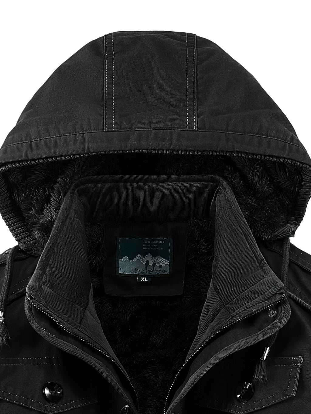 Veste pour homme, polaire, à capuche, vert océan