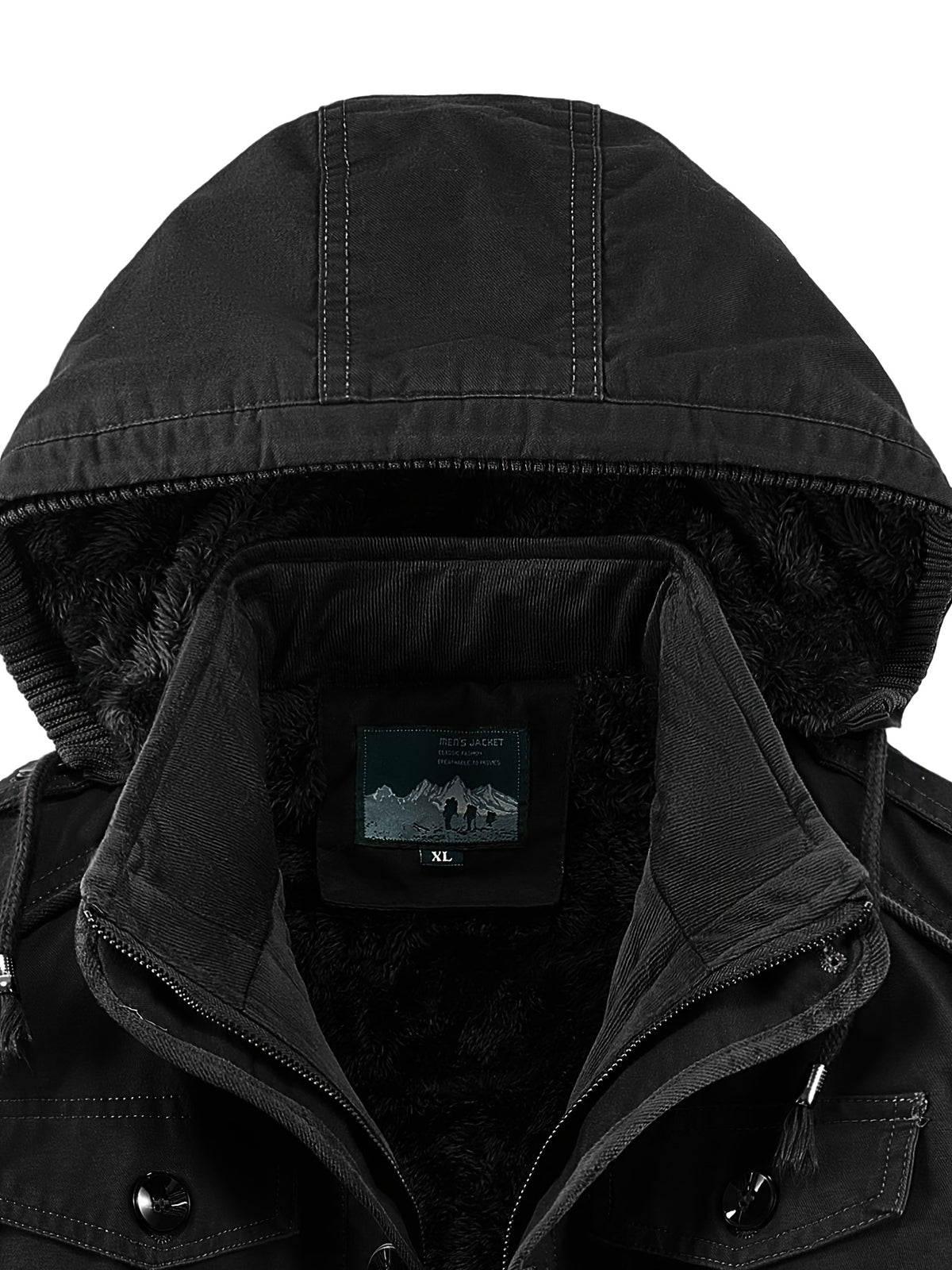 Veste pour homme, polaire, à capuche, vert océan
