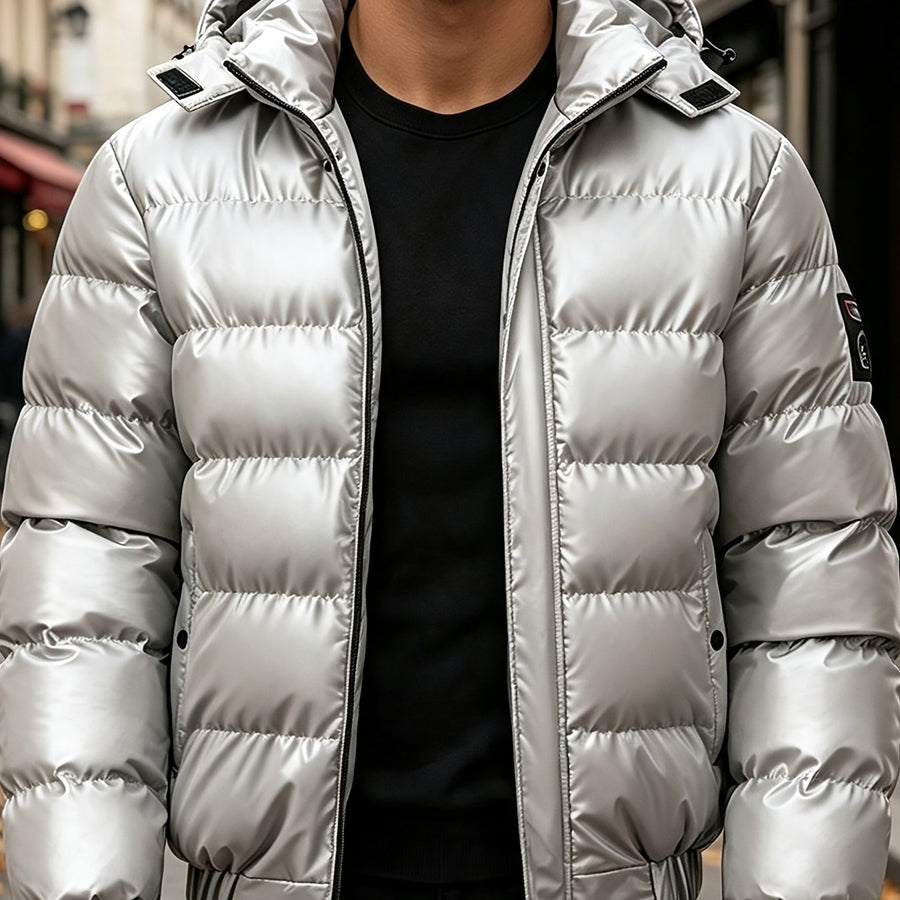 Manteau matelassé, à capuche, modele 5, détail du vêtement