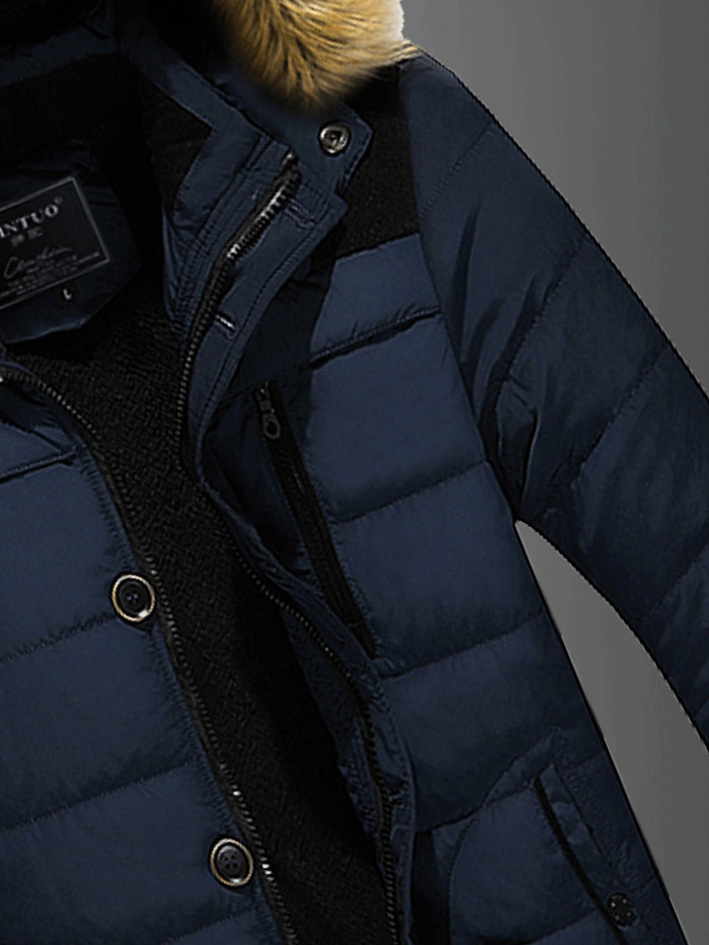 Veste matelassée pour homme, à capuche, rouge