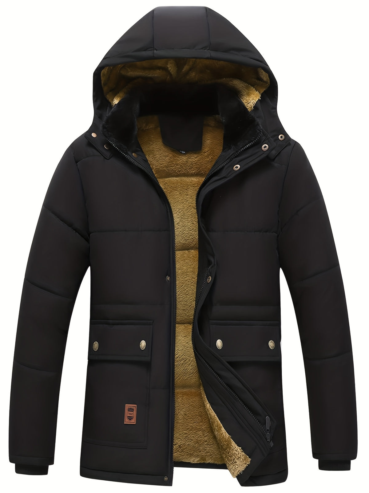 Manteau pour homme, polaire, à capuche, modele 2