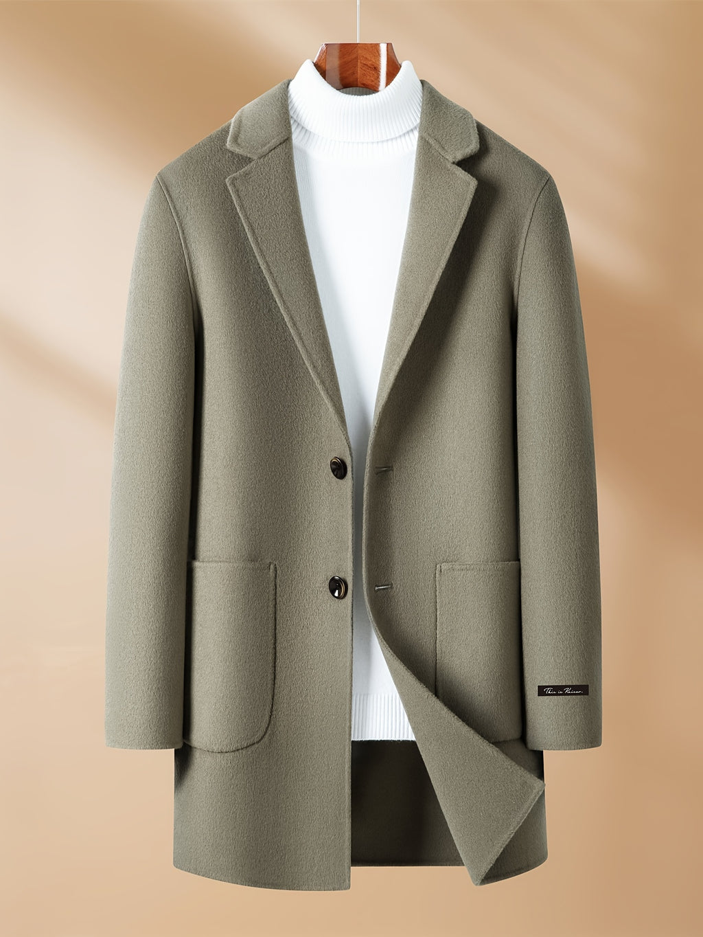 Manteau en laine, 94,1 % laine, à revers, photo 18